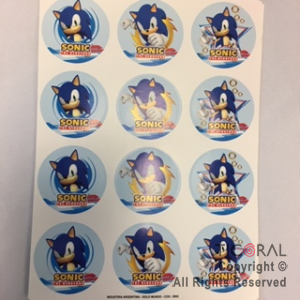 SONIC -(GM)- STICKER 10 x 12 UNIDADES